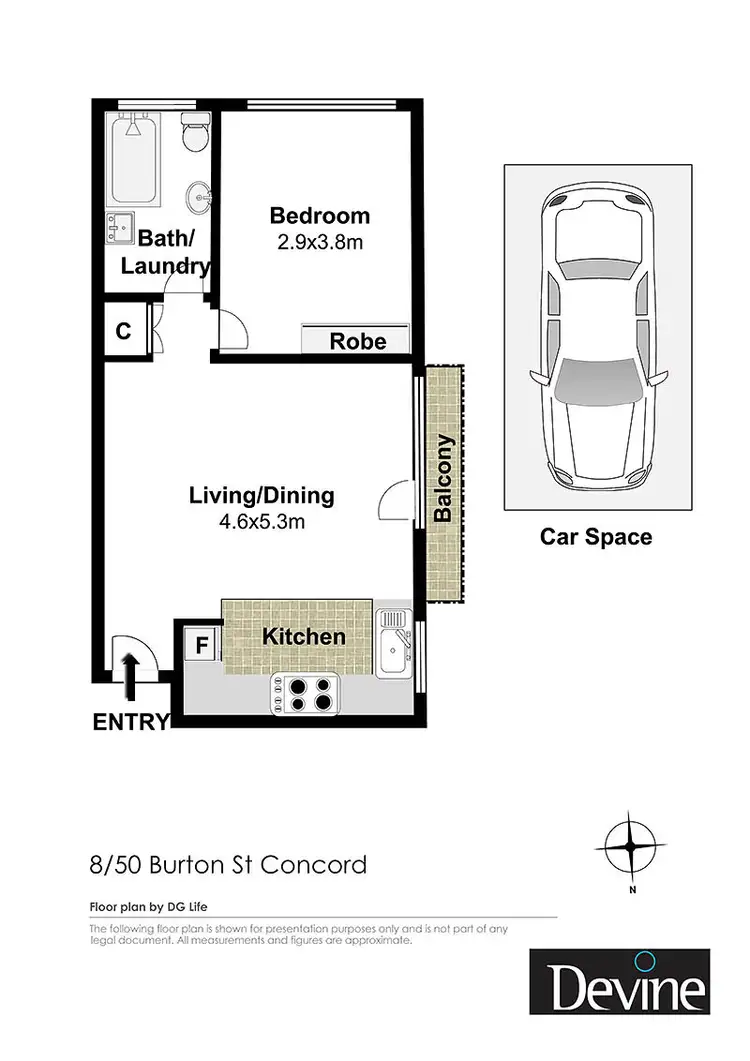 Floorplan of Homely apartment listing, 8/50 Burton Street, Concord NSW 2137