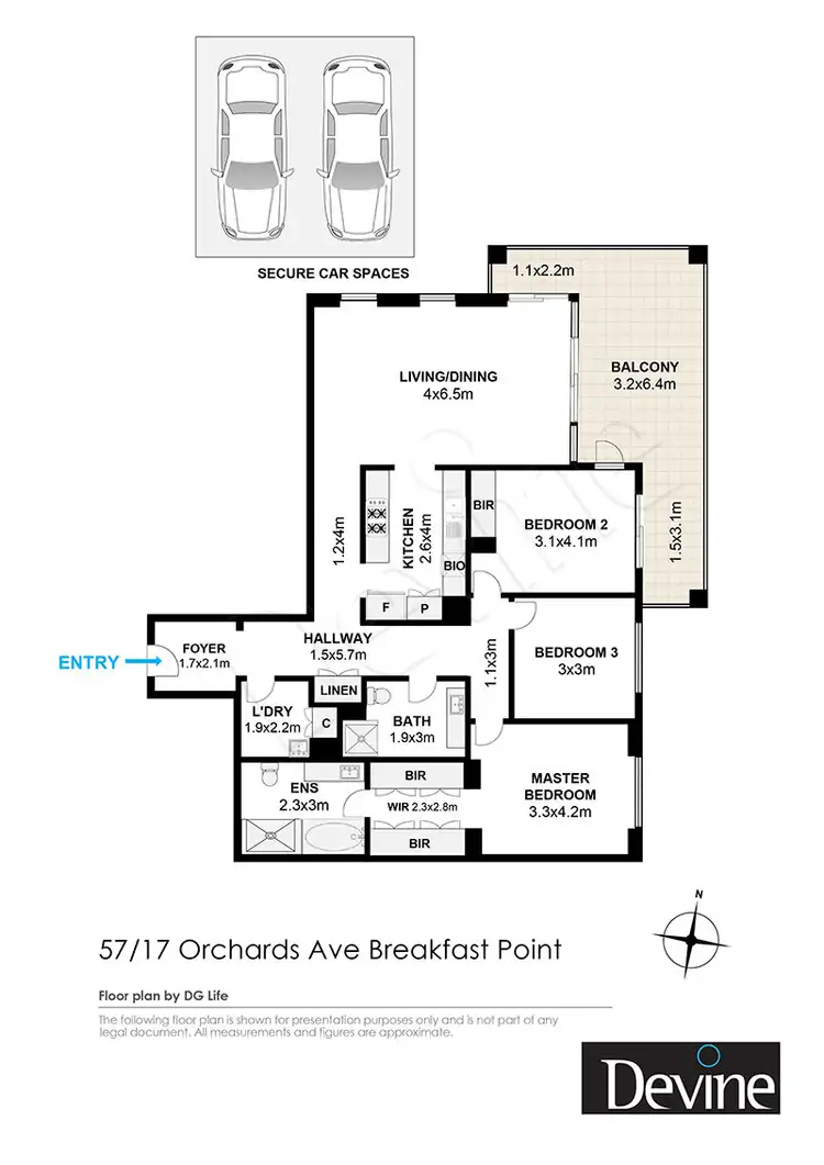 Floorplan of Homely apartment listing, 57/17 Orchards Avenue, Breakfast Point NSW 2137