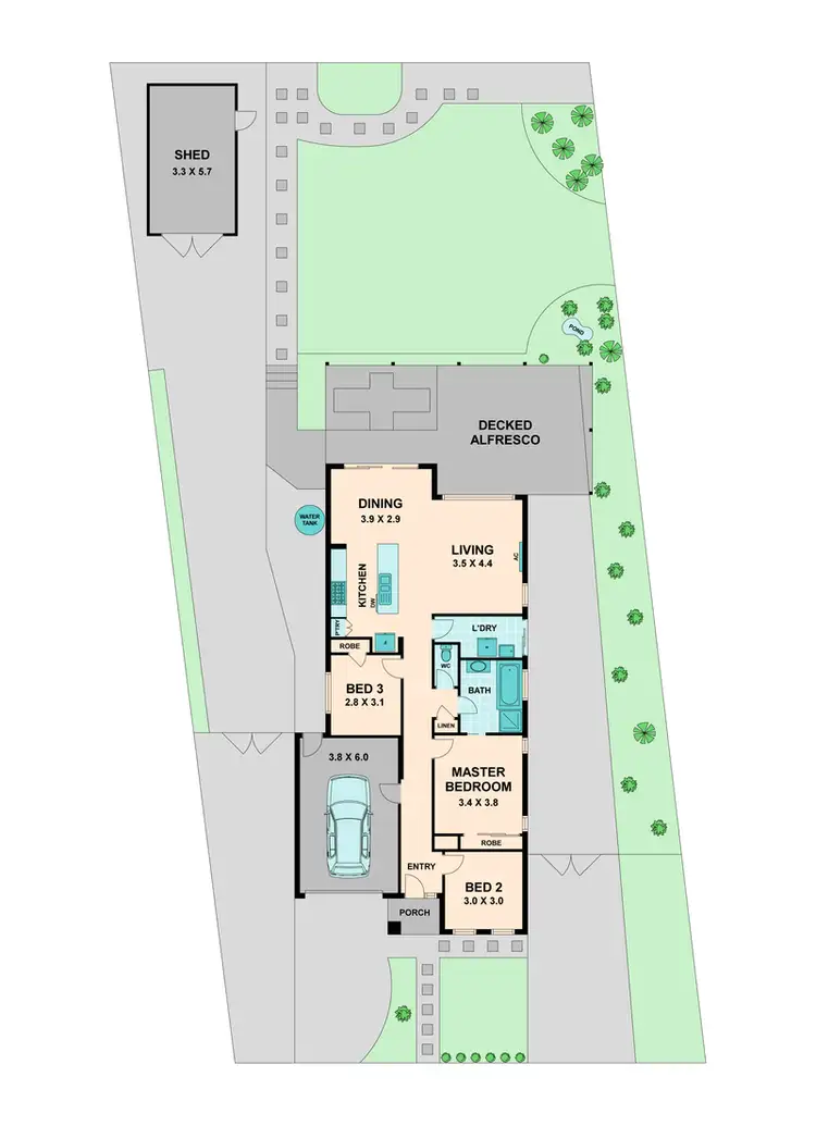 Floorplan of Homely house listing, 35 CHLOE DRIVE, Broadford VIC 3658