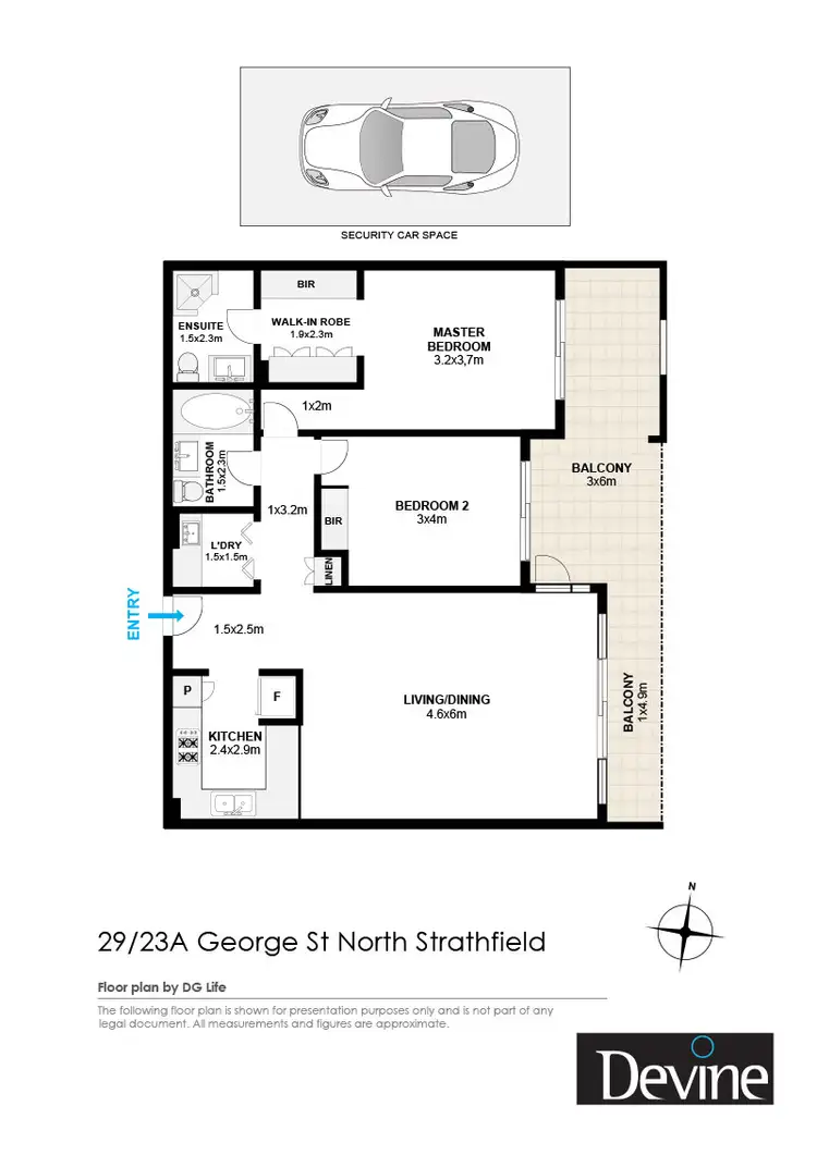 Floorplan of Homely apartment listing, 29/23A George Street, North Strathfield NSW 2137