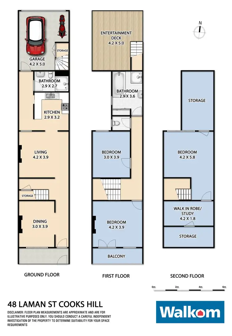 Floorplan of Homely terrace listing, 48 Laman Street, Cooks Hill NSW 2300