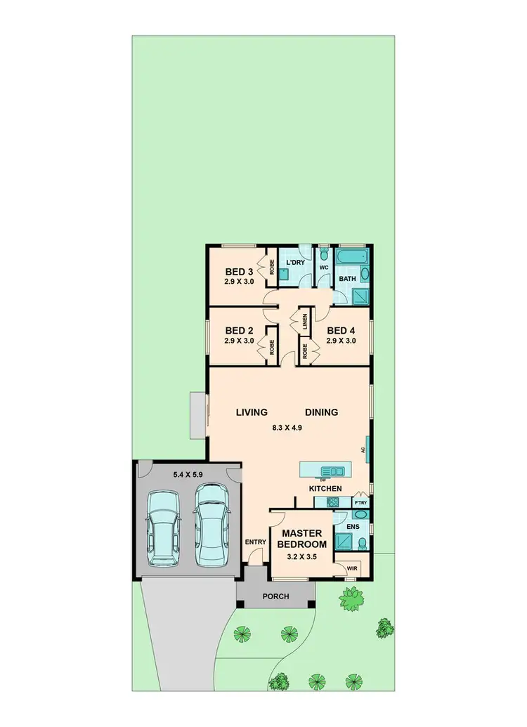 Floorplan of Homely house listing, 35 GREENVALE AVENUE, Wallan VIC 3756