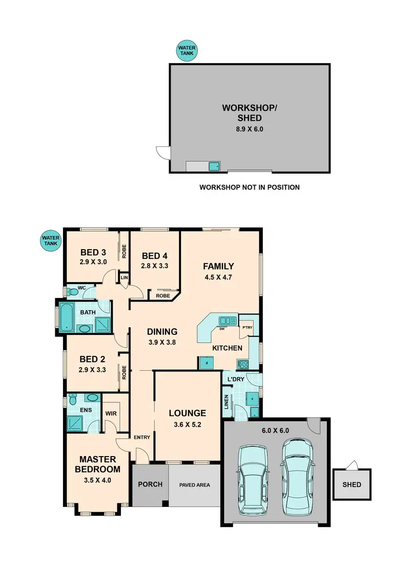 Floorplan of Homely house listing, 1202 BROADFORD WANDONG ROAD, Sunday Creek VIC 3658
