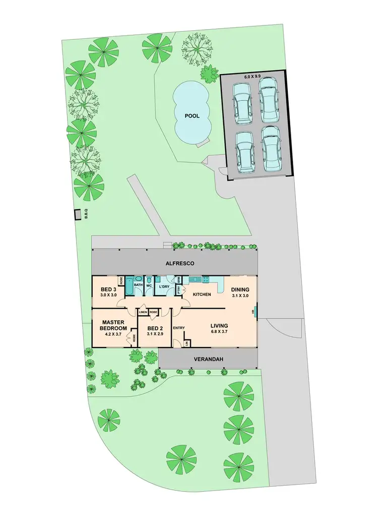 Floorplan of Homely house listing, 6 CATHERINE COURT, Broadford VIC 3658