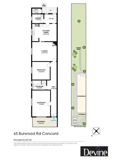 Floorplan of Homely semi-detached listing, 65 Burwood Road, Concord NSW 2137