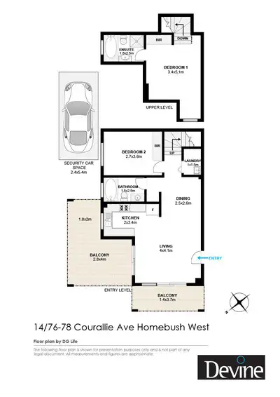 Floorplan of Homely apartment listing, 14/76-78 Courallie Avenue, Homebush West NSW 2140