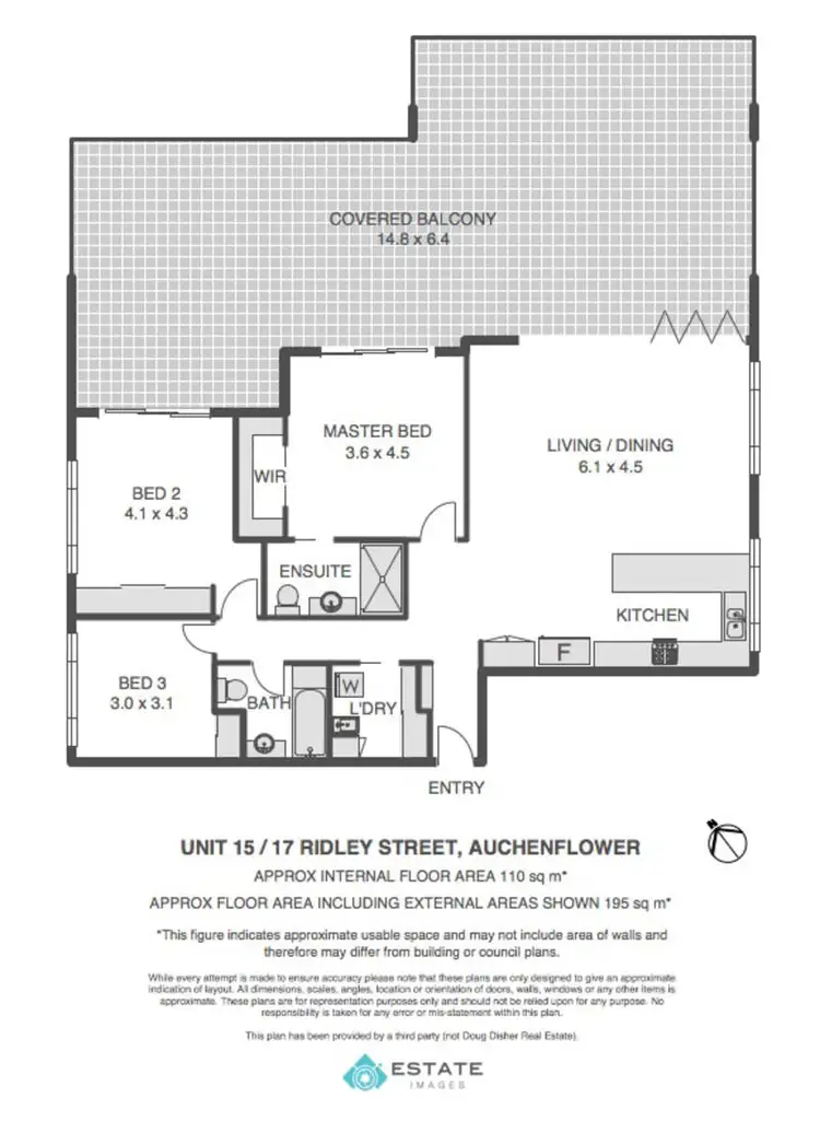 Floorplan of Homely unit listing, 15/17 Ridley Street, Auchenflower QLD 4066