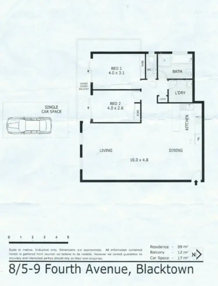 Floorplan of Homely apartment listing, 8/5-9 Fourth Avenue, Blacktown NSW 2148
