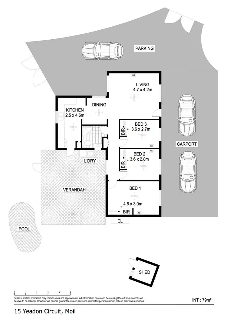 Floorplan of Homely house listing, 15 Yeadon Circuit, Moil NT 810