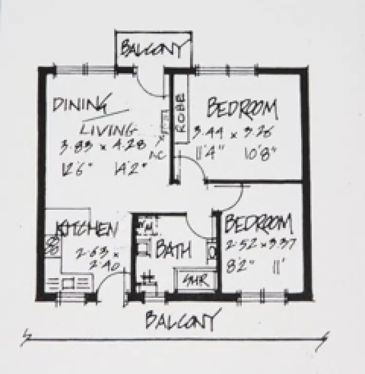 Floorplan of Homely unit listing, 10/23-25 Norma St, Mile End SA 5031