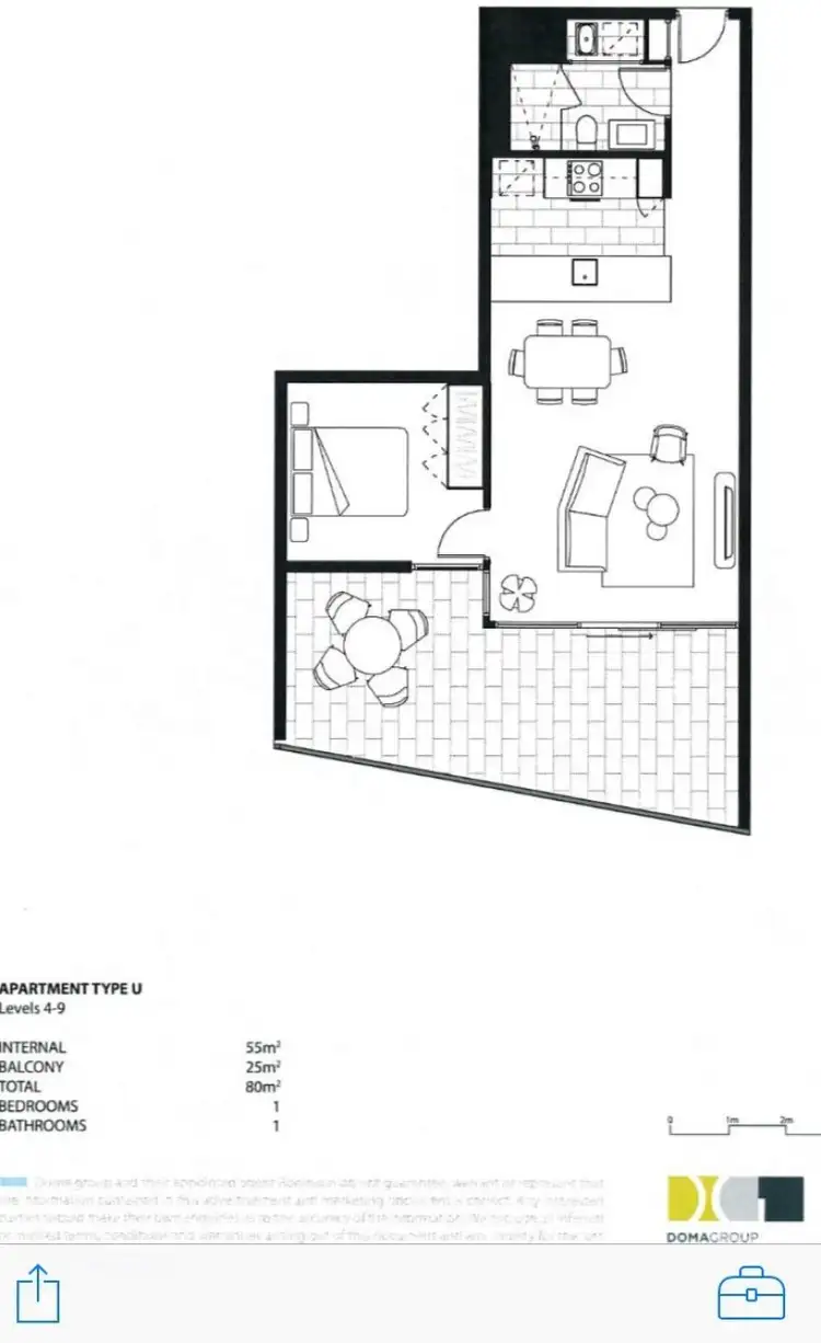Floorplan of Homely apartment listing, 508/10 Worth Place, Newcastle NSW 2300