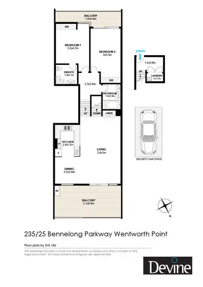 Floorplan of Homely apartment listing, 235/25 Bennelong Parkway, Wentworth Point NSW 2127