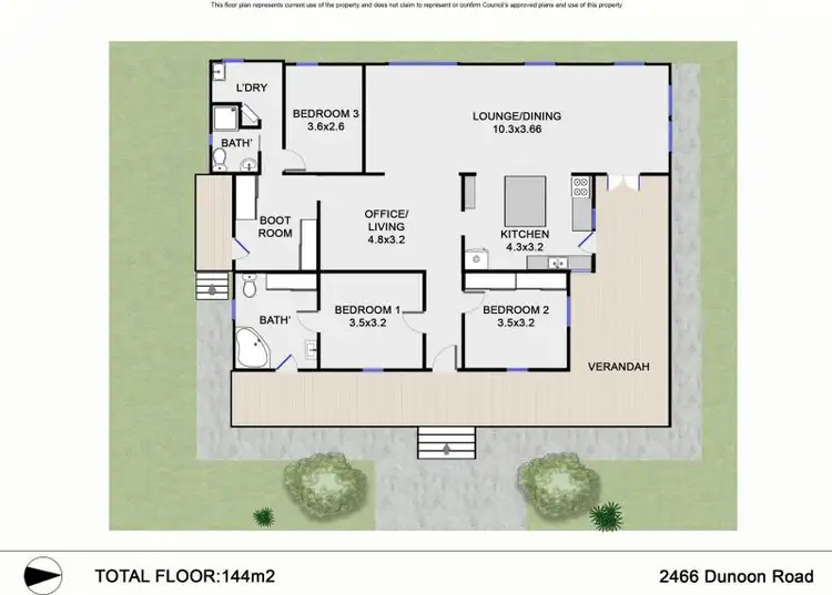 Floorplan of Homely rural property listing, 2466 Dunoon Road, Rosebank NSW 2480