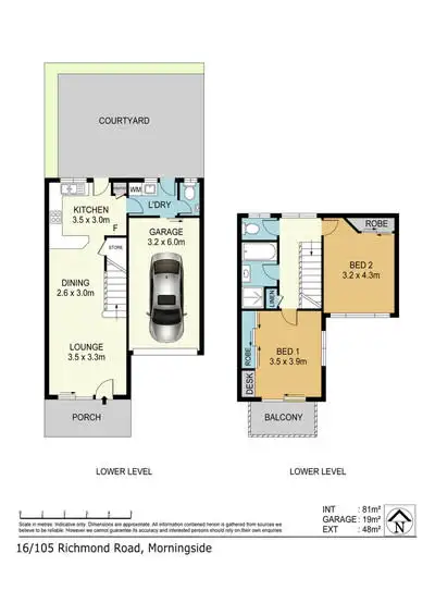 Floorplan of Homely townhouse listing, 16/105 Richmond Road, Morningside QLD 4170
