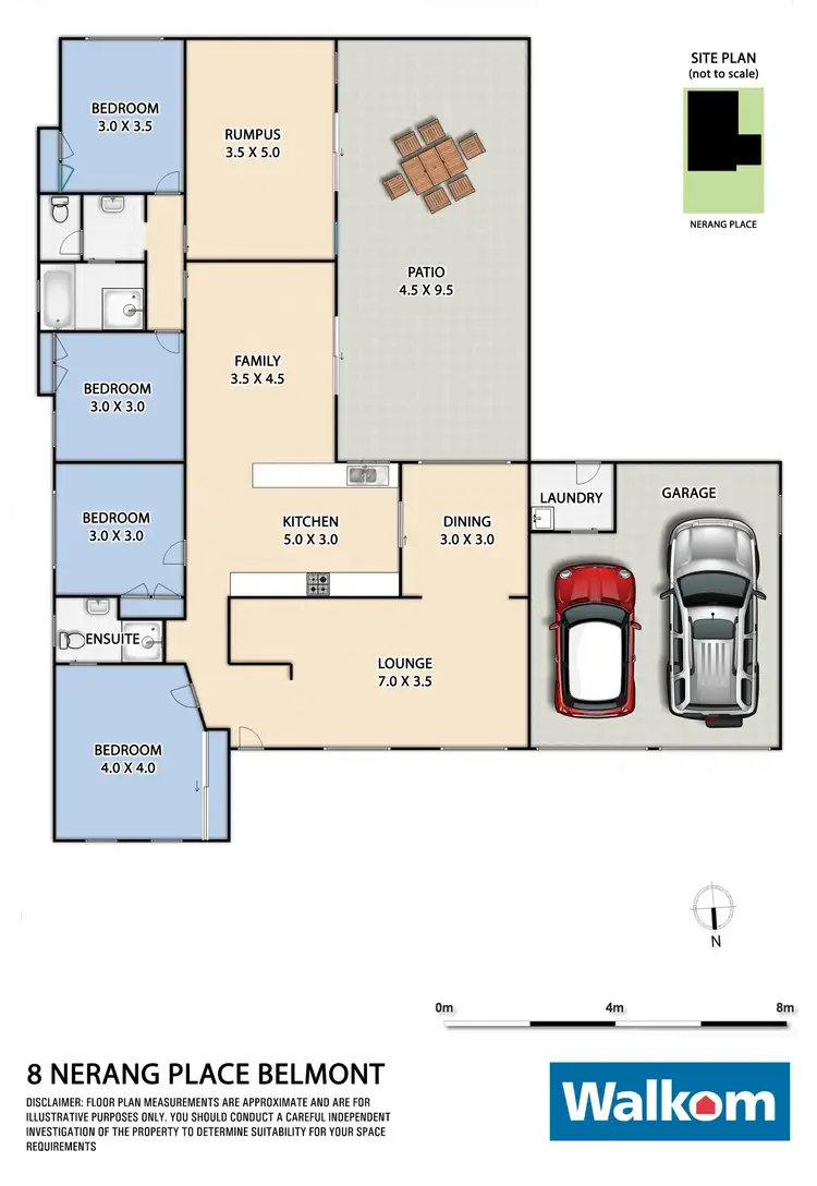 Floorplan of Homely house listing, 8 Nerang Place, Belmont NSW 2280