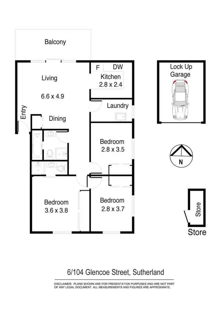 Floorplan of Homely apartment listing, 6/104 Glencoe Street, Sutherland NSW 2232