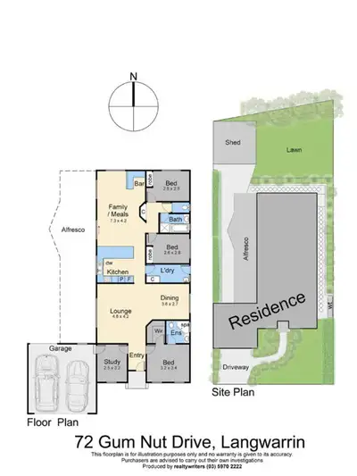 Floorplan of Homely house listing, 72 Gum Nut Drive, Langwarrin VIC 3910