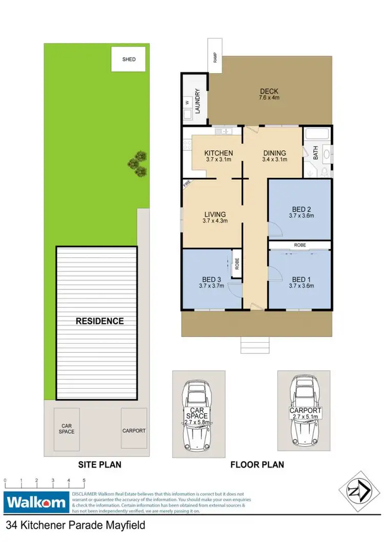Floorplan of Homely house listing, 34 Kitchener Parade, Mayfield East NSW 2304