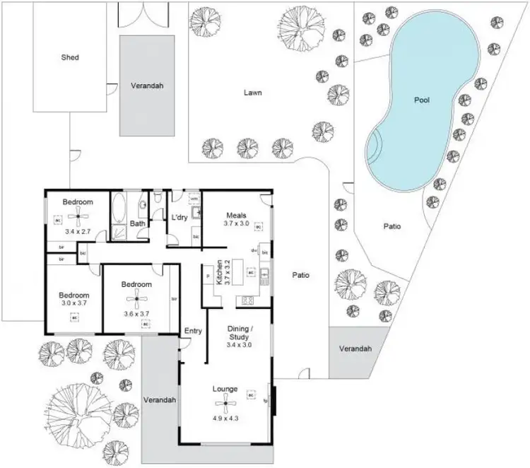Floorplan of Homely house listing, 4 Claret Place, Reynella East SA 5161