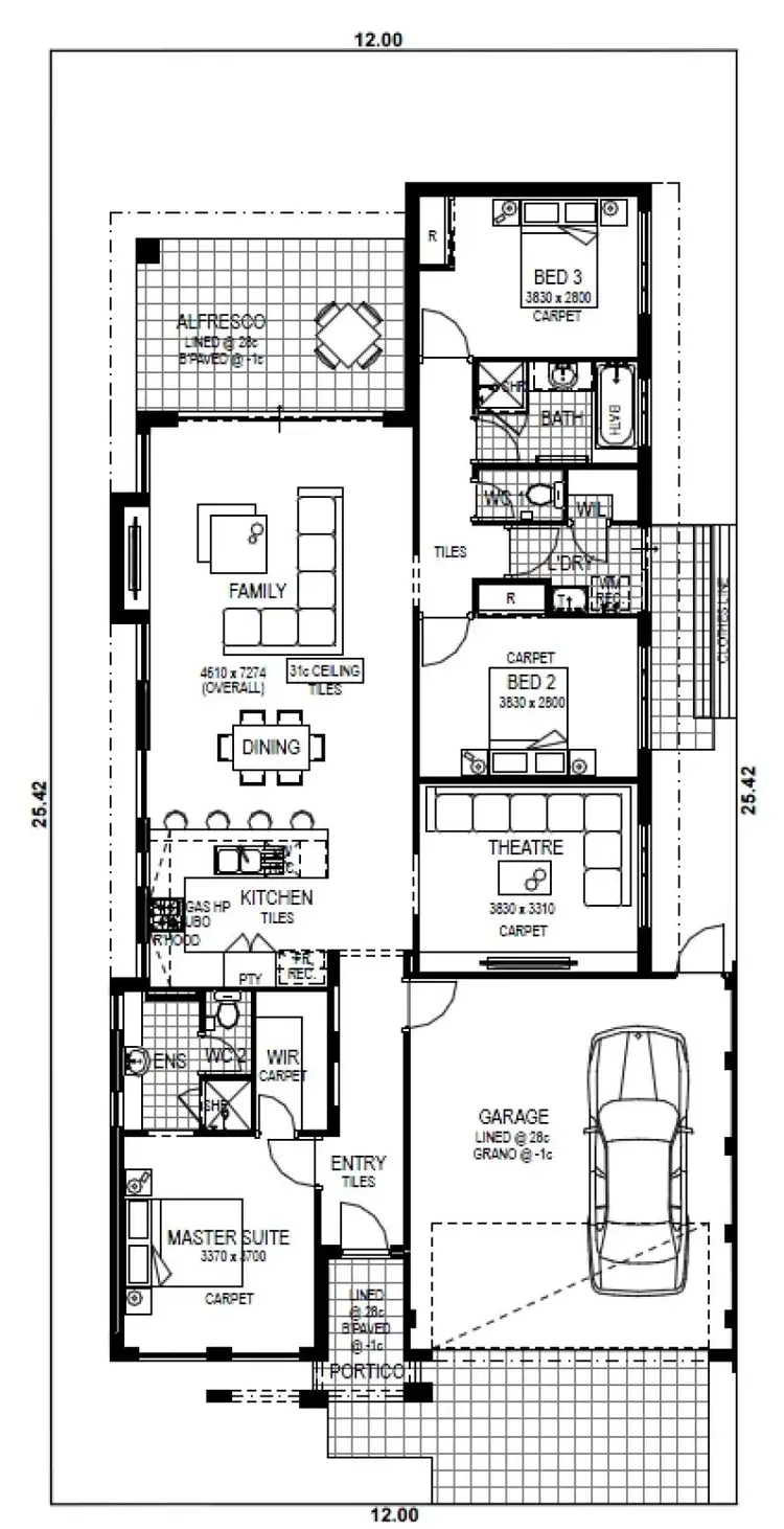 Floorplan of Homely house listing, 12 Popolo Place, Pearsall WA 6065