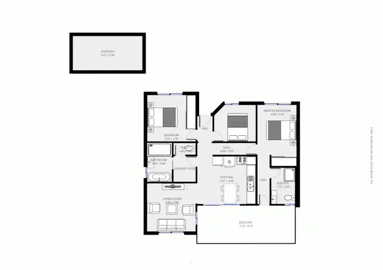 Floorplan of Homely villa listing, 2/43 Hibiscus Circuit, Fitzgibbon QLD 4018