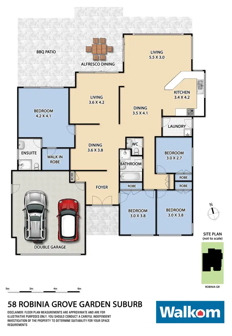 Floorplan of Homely house listing, 58 Robinia Grove, Garden Suburb NSW 2289