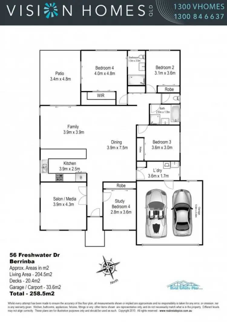 Floorplan of Homely house listing, 56 Freshwater Drive, Berrinba QLD 4117
