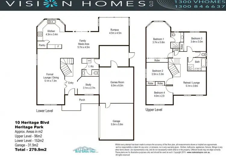 Floorplan of Homely house listing, 10 Heritage Blvd, Heritage Park QLD 4118