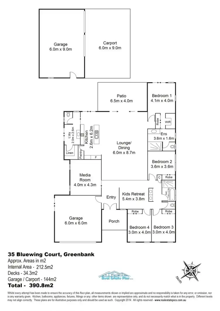 Floorplan of Homely house listing, 35-37 Bluewing Ct, Greenbank QLD 4124