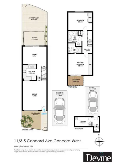 Floorplan of Homely townhouse listing, 11/3-5 Concord Avenue, Concord West NSW 2138