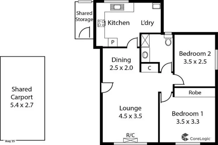 Floorplan of Homely unit listing, 16 Festival Crt, Salisbury SA 5108