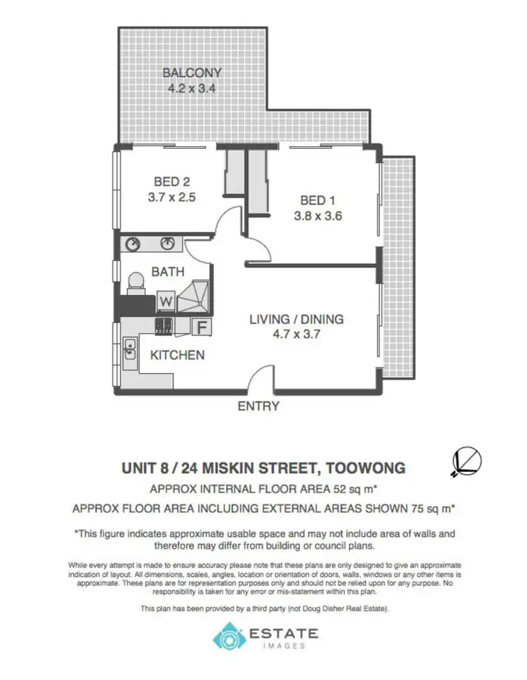 Floorplan of Homely unit listing, 8/24 Miskin St, Toowong QLD 4066