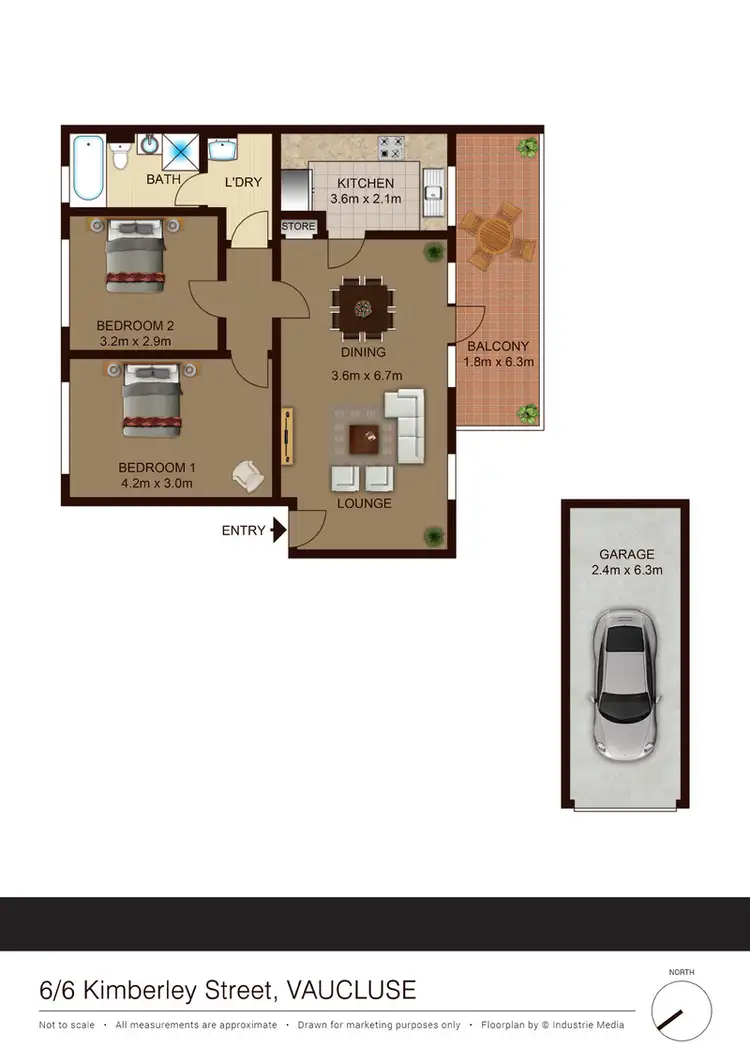 Floorplan of Homely apartment listing, 6/6 Kimberley Street, Vaucluse NSW 2030
