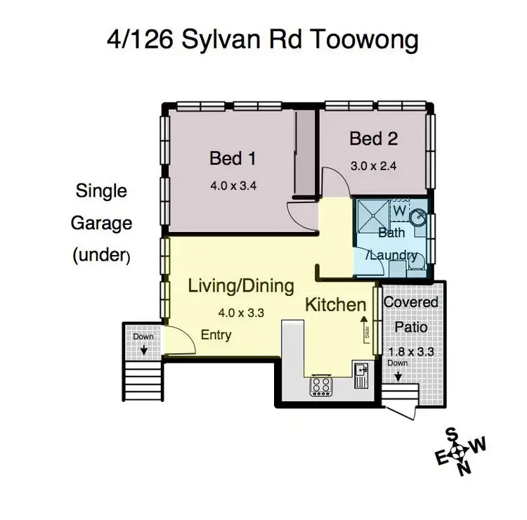 Floorplan of Homely apartment listing, 4/126 Sylvan Road, Toowong QLD 4066