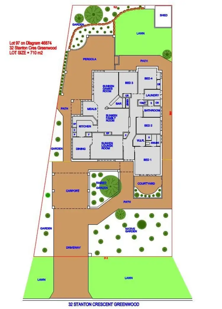 Floorplan of Homely house listing, 32 Stanton Crescent, Greenwood WA 6024