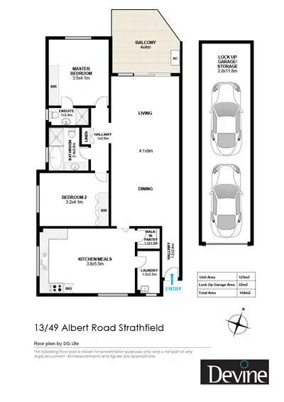 Floorplan of Homely apartment listing, 13/49 Albert Road, Strathfield NSW 2135