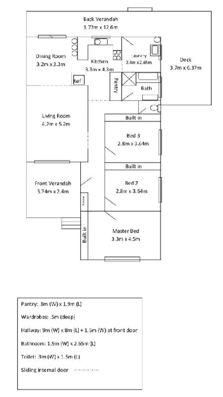 Floorplan of Homely house listing, 7 Sergeant St, Cessnock NSW 2325