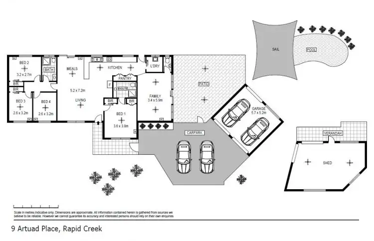 Floorplan of Homely house listing, 9 Artaud Place, Rapid Creek NT 810