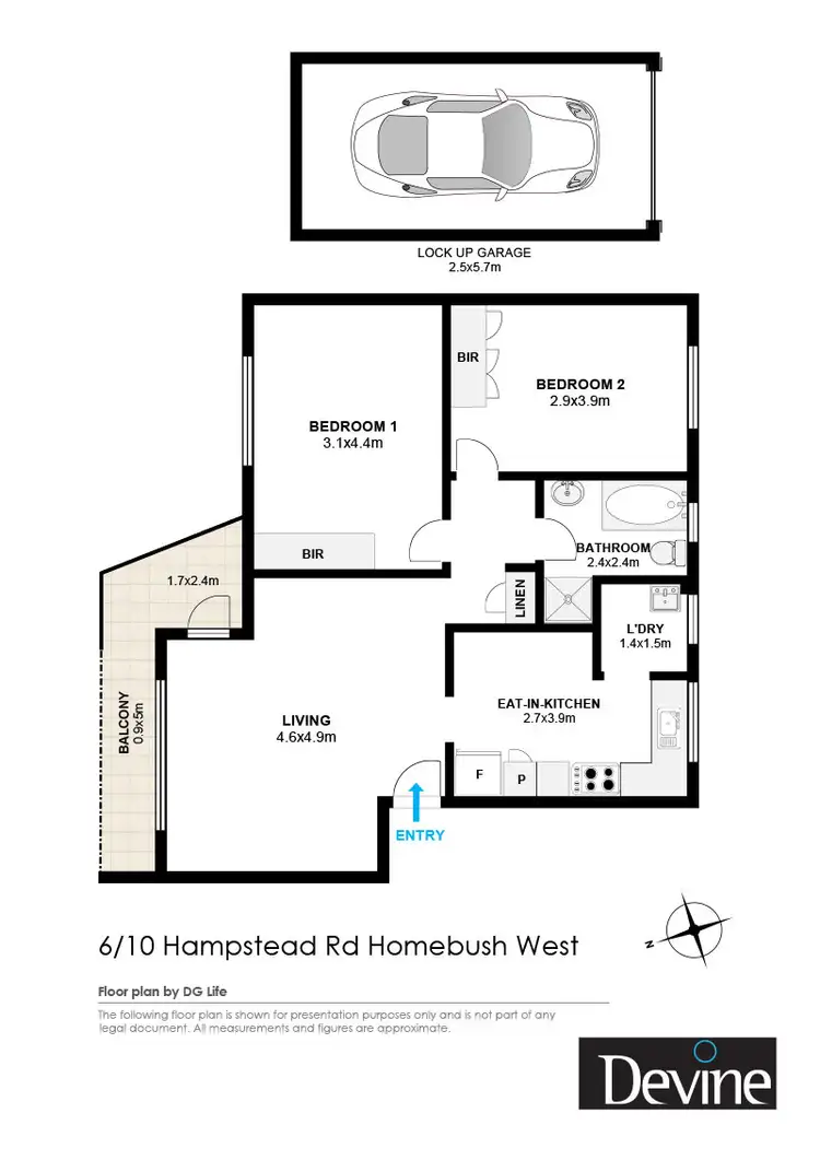 Floorplan of Homely apartment listing, 6/10 Hampstead Road, Homebush West NSW 2140