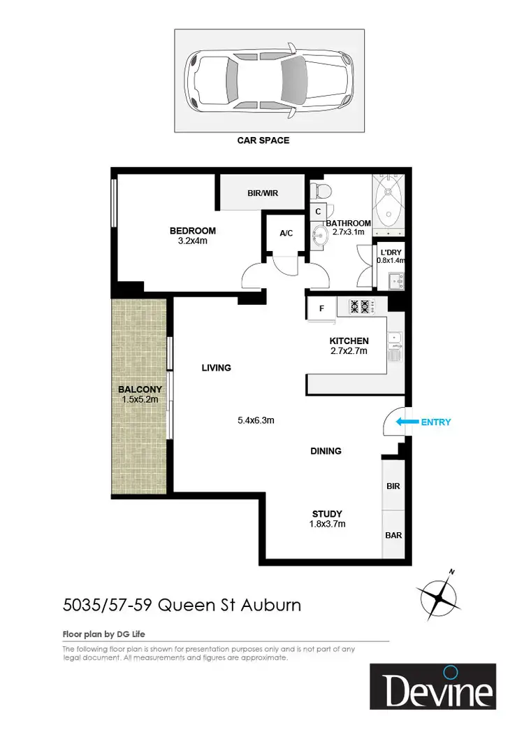 Floorplan of Homely apartment listing, 5035/57-59 Queen Street, Auburn NSW 2144