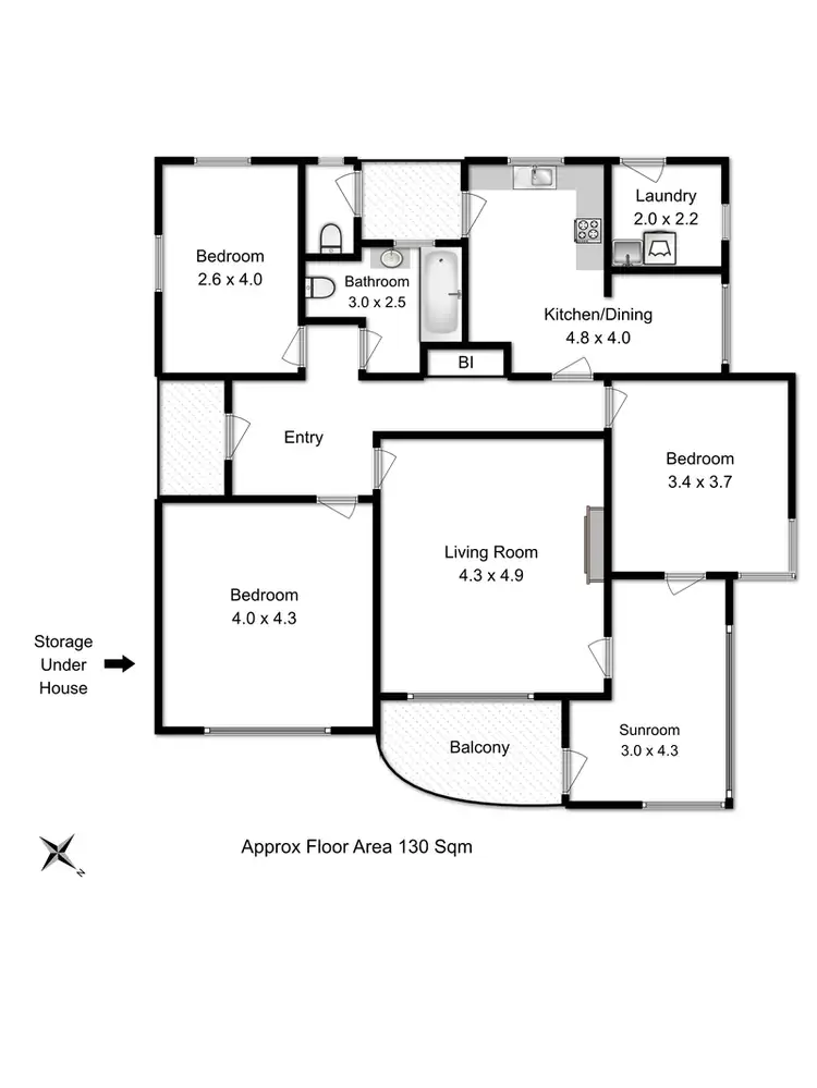 Floorplan of Homely house listing, 6 Richardson Avenue, Dynnyrne TAS 7005