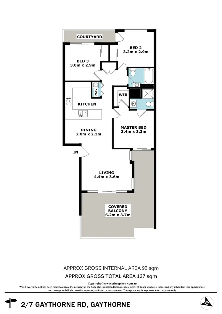 Floorplan of Homely unit listing, 2/7 GAYTHORNE ROAD, Gaythorne QLD 4051