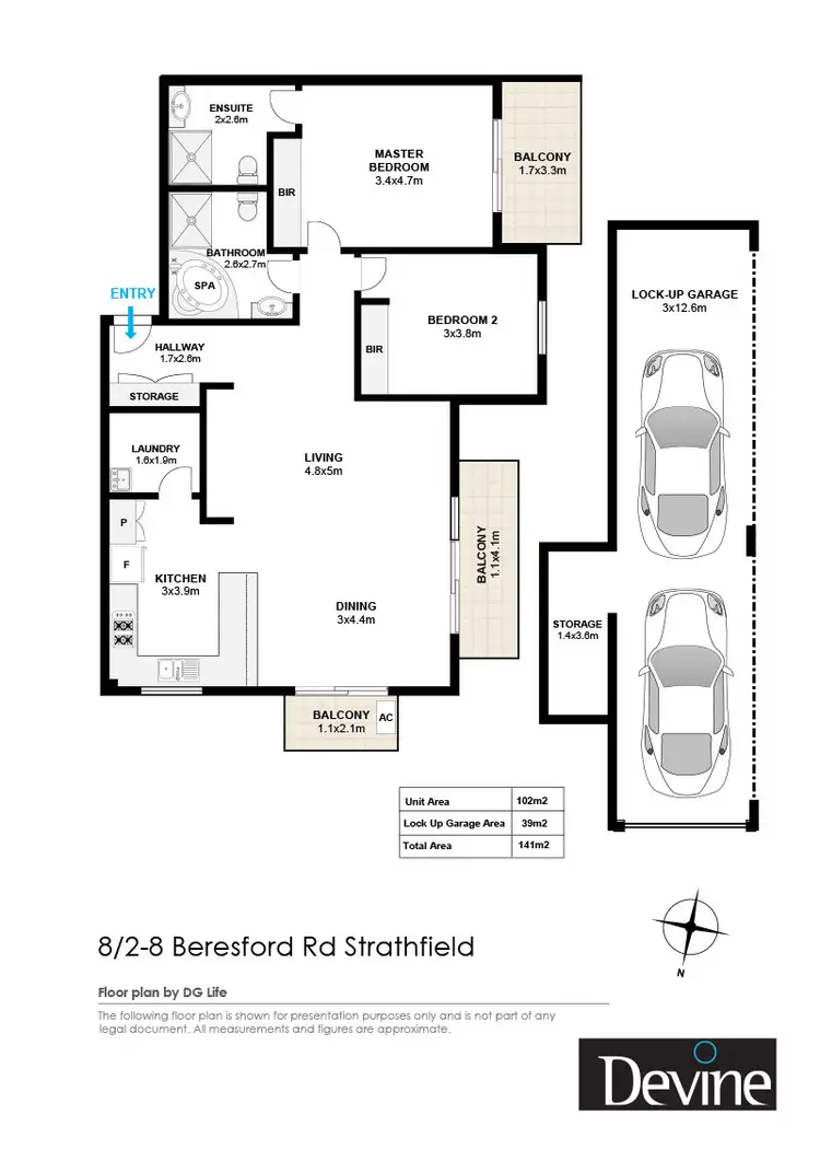 Floorplan of Homely apartment listing, 8/2-8 Beresford Road, Strathfield NSW 2135