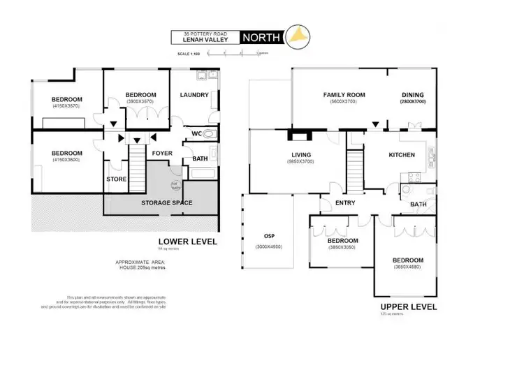 Floorplan of Homely house listing, 36 Pottery Road, Lenah Valley TAS 7008