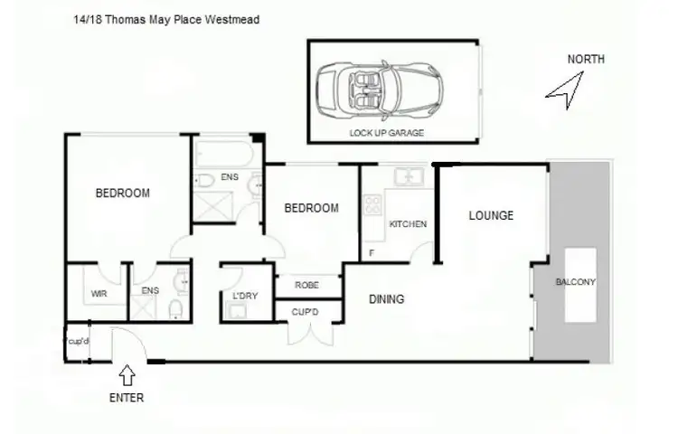 Floorplan of Homely unit listing, 14/18 Thomas May Place, Westmead NSW 2145