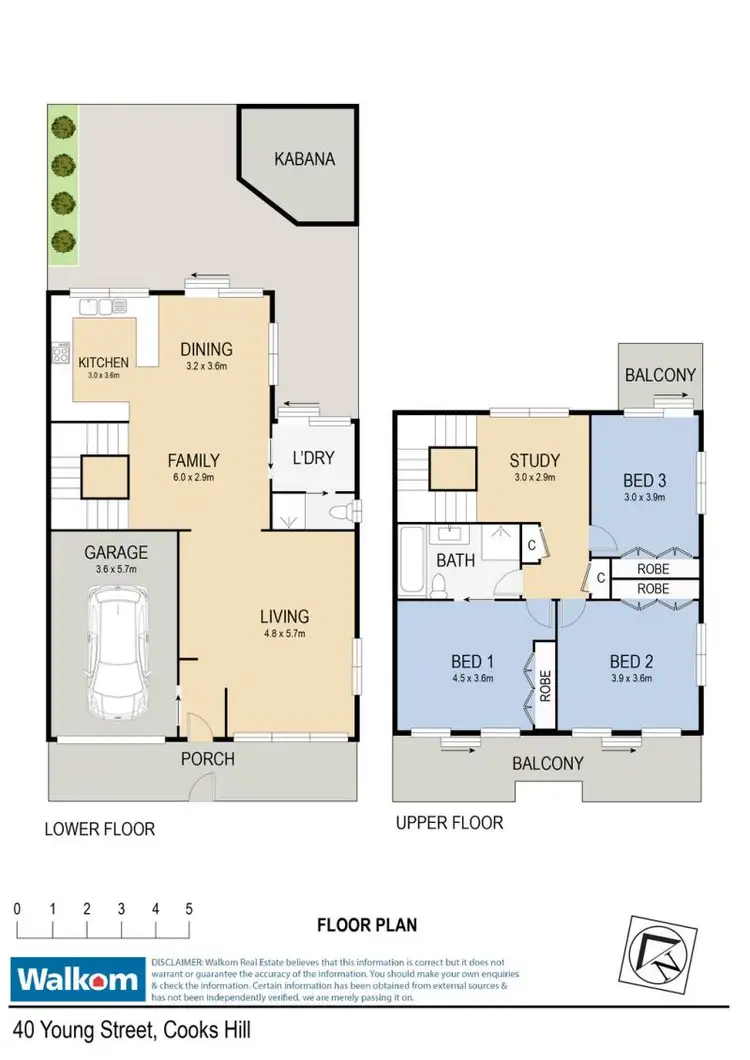 Floorplan of Homely house listing, 40 Young Street, Cooks Hill NSW 2300
