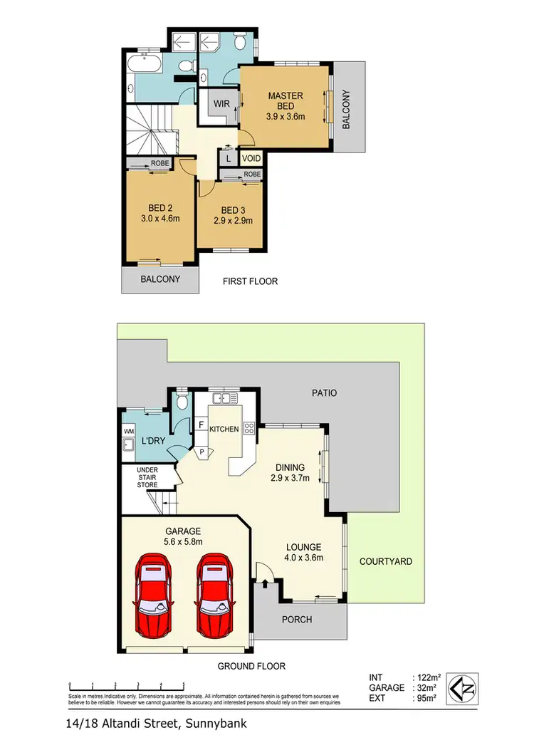 Floorplan of Homely townhouse listing, 14/18 Altandi Street, Sunnybank QLD 4109