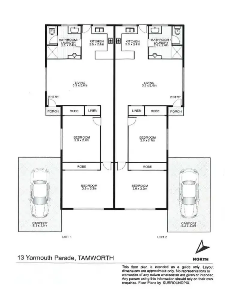 Floorplan of Homely unit listing, 15 Yarmouth Parade, Tamworth NSW 2340