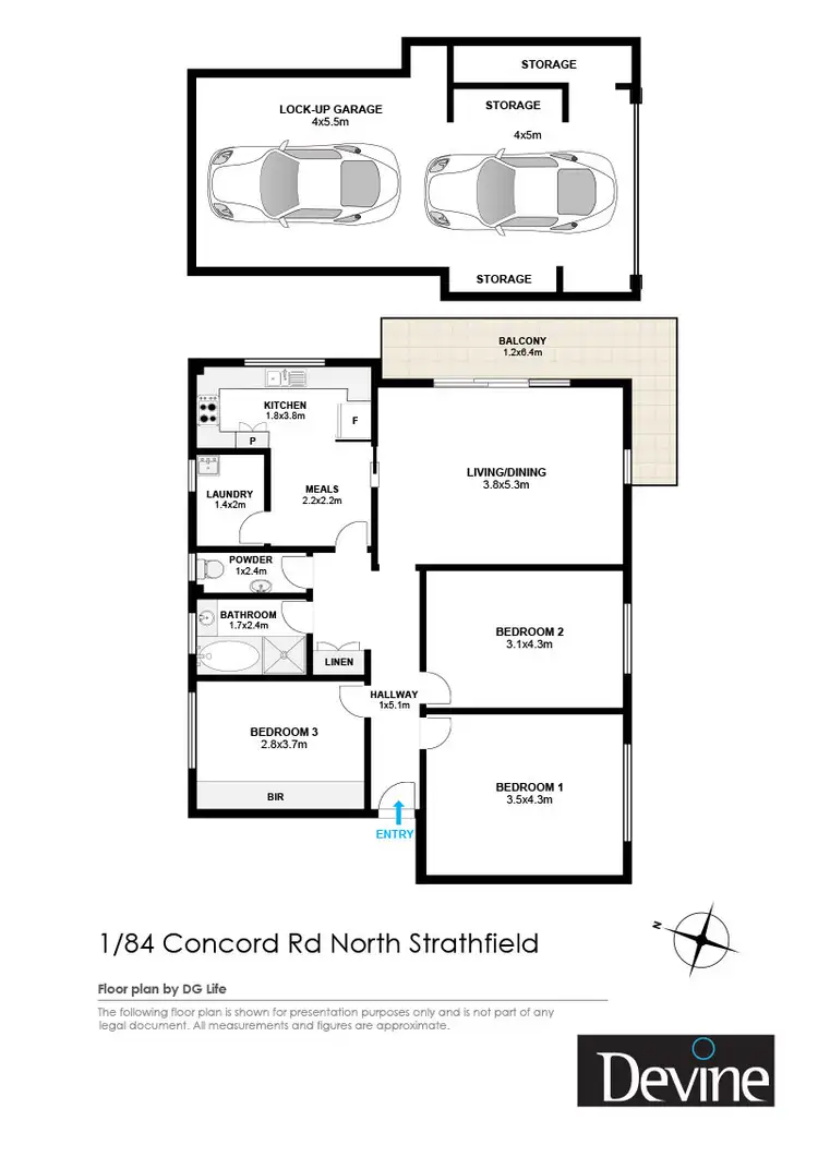 Floorplan of Homely apartment listing, 1/84 Concord Road, North Strathfield NSW 2137