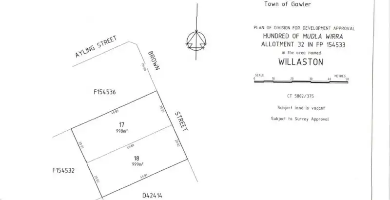 Floorplan of Homely land listing, 11 Brown St, Willaston SA 5118